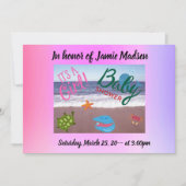 Es ist eine Babydusche mit Niedlichen Ozeanstriche Einladung (Vorderseite)