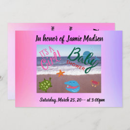 Es ist eine Babydusche mit Niedlichen Ozeanstriche Einladung