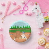 Es ist eine Baseball-Baby-Dusche für den Lilenschl Pappteller (Party)