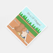 Es ist eine Baseball-Baby-Dusche für den Lilenschl Serviette (Ecke)