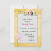 Es ist eine Blumen-Alphabet-Babydusche Karte (Vorderseite)