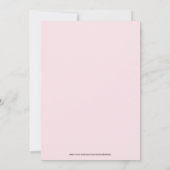 Es ist eine Blumenbaby-Grippe Einladung (Rückseite)