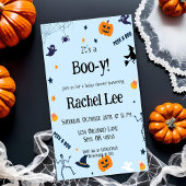 Es ist eine Boo-y Light Blue Halloween Babydusche Einladung