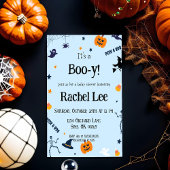 Es ist eine Boo-y Light Blue Halloween Babydusche Einladung