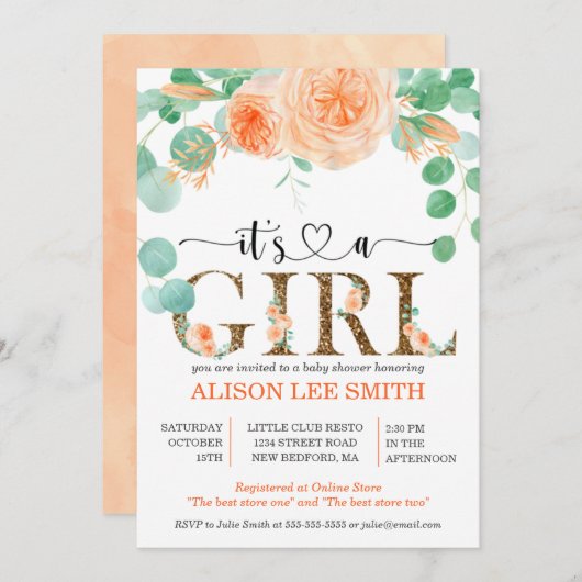 Es ist eine botanische aquamarine und orange Babyd (Vorne/Hinten)