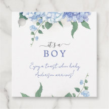 Es ist eine botanische Baby-Dusche mit Boy Blue Hy