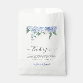 Es ist eine botanische Baby-Dusche mit Boy Blue Hy Geschenktütchen