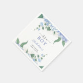 Es ist eine botanische Baby-Dusche mit Boy Blue Hy Serviette (Ecke)