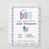 Es ist eine Boy Baby Boy Celebration Shower Einlad Einladung (Vorderseite)
