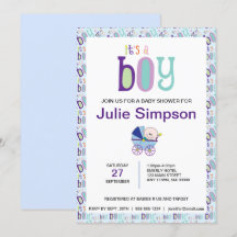Es ist eine Boy Baby-Dusche Einladung