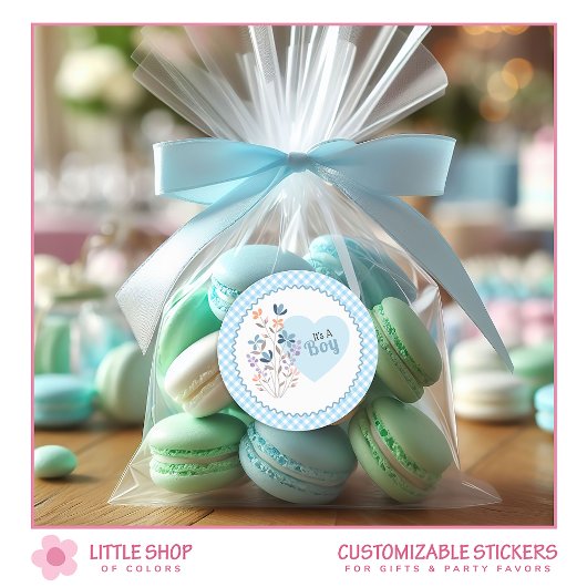 Es ist eine Boy Baby Shower Birth Ankündigung Runder Aufkleber