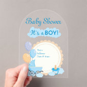 Es ist eine Boy Baby Shower Invitation Card 17 Acryleinladungen (Insitu (Handheld))