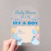 Es ist eine Boy Baby Shower Invitation Card 19 Acryleinladungen (Insitu (Handheld))