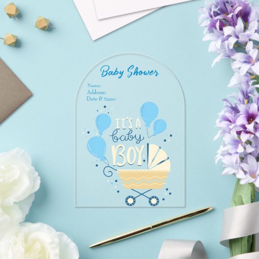 Es ist eine Boy Baby Shower Invitation Card 21 Acryleinladungen (Insitu (Hochzeit))