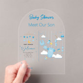 Es ist eine Boy Baby Shower Invitation Card 22 Acryleinladungen (Insitu (Handheld))