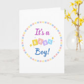 Es ist eine Boy Blue Baby Birth Ankündigung (Gelbe Blume)