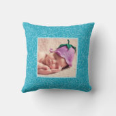 Es ist eine Boy Blue Baby Dusche Personalisiert Kissen (Rückseite)