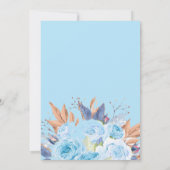 Es ist eine Boy Blue Botanical Floral Boy Baby Dus Einladung (Rückseite)