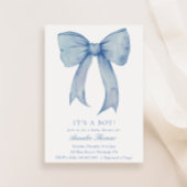Es ist eine Boy Blue Bow Baby Shower Einladung