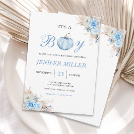 Es ist eine Boy Blue Pumpkin Baby Dusche Einladung