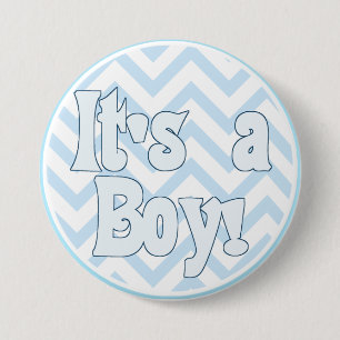 Es ist eine Boy Blue Zigzag Ankündigung Button