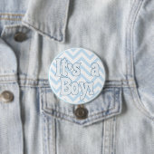 Es ist eine Boy Blue Zigzag Ankündigung Button (Beispiel)