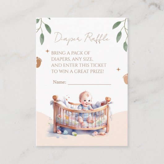 Es ist eine Boy Boho Bassinet Babydusche Begleitkarte (Vorderseite)