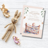 Es ist eine Boy Boho Bassinet Babydusche Einladung