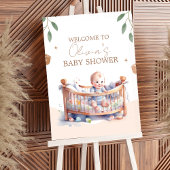 Es ist eine Boy-Boho-Bassinet-Babydusche Poster