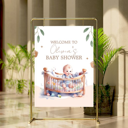 Es ist eine Boy-Boho-Bassinet-Babydusche Poster