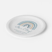 Es ist eine Boy Boho Rainbow Baby-Dusche Pappteller (Schrägansicht)