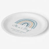 Es ist eine Boy Boho Rainbow Baby-Dusche Pappteller (Schrägansicht)