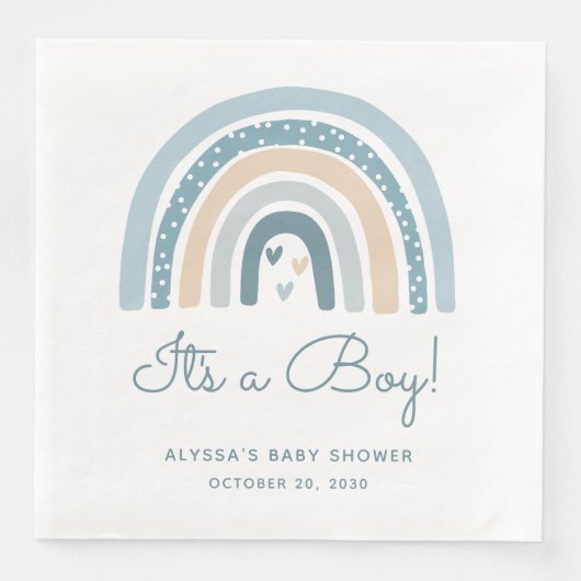 Es ist eine Boy Boho Rainbow Baby-Dusche Serviette (Vorderseite)