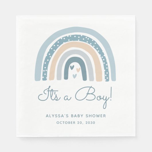 Es ist eine Boy Boho Rainbow Baby-Dusche Serviette (Vorderseite)