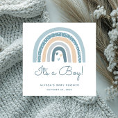 Es ist eine Boy Boho Rainbow Baby-Dusche Serviette