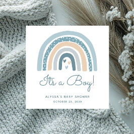 Es ist eine Boy Boho Rainbow Baby-Dusche Serviette