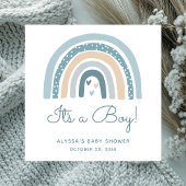 Es ist eine Boy Boho Rainbow Baby-Dusche Serviette