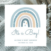 Es ist eine Boy Boho Rainbow Baby-Dusche Serviette