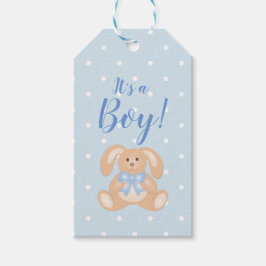 Es ist eine Boy Bunny Rabbit Pastel Blue Baby Dusc Geschenkanhänger