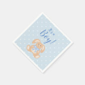 Es ist eine Boy Bunny Rabbit Pastel Blue Baby Dusc Serviette (Ecke)