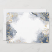 Es ist eine Boy Elegant Gold Navy Blue Baby Dusche Einladung (Rückseite)