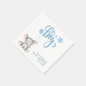 Es ist eine Boy Elephant Simple Script Baby Dusche Serviette (Ecke)
