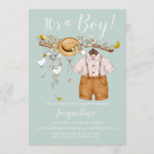 Es ist eine Boy Floral Baby Shower Einladung