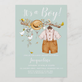 Es ist eine Boy Floral Baby Shower Einladung
