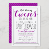 Es ist eine Boy & Girl Twin Baby Shower Einladung (Vorne/Hinten)