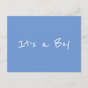 Es ist eine Boy Niedlich Blue Baby Announcement Po Ankündigungspostkarte