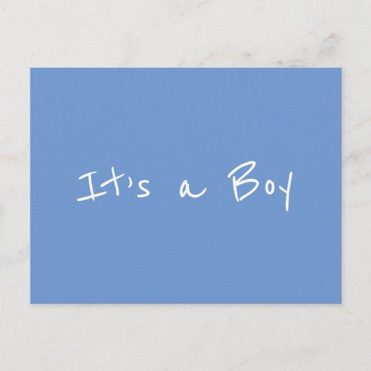 Es ist eine Boy Niedlich Blue Baby Announcement Po Ankündigungspostkarte (Vorderseite)