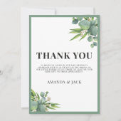 Es ist eine Boy Palms Blätter Blumengrün Baby Dusc Dankeskarte (Vorderseite)