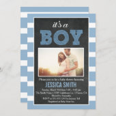 Es ist eine Boy Picture Baby Shower Einladung (Vorne/Hinten)