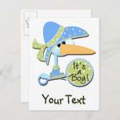 Es ist eine Boy Post Card Ankündigungspostkarte (Vorne/Hinten)